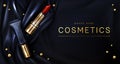 Lipstick cosmetics make up beauty product banner Royalty Free Stock Photo