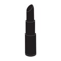 Lipstick, flat icon in black color