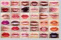 Lipstick. Great Variety of Womens Lips. Set of Col