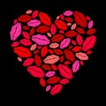 Lipstick heart Royalty Free Stock Photo