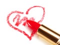 Lipstick Heart Royalty Free Stock Photo