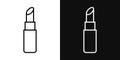 Lipstick icon set. makeup lip stick vector symbol Royalty Free Stock Photo
