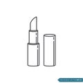 Black Color Lipstick Icon Vector Template Illustration Design Royalty Free Stock Photo