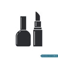 Black Color Lipstick Icon Vector Template Illustration Design Royalty Free Stock Photo