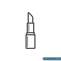 Black Color Lipstick Icon Vector Template Illustration Design Royalty Free Stock Photo