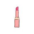 lipstick isolated. Make up object. Beauty icon. pink balm for lips Royalty Free Stock Photo