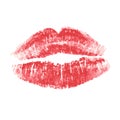 Lipstick kiss Royalty Free Stock Photo