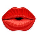 Lipstick Kiss. Woman lips illustration.