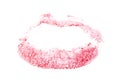 Lipstick Lip Print on White Paper Close Up Royalty Free Stock Photo