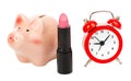 Lipstick with piggy bank