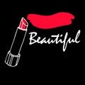 lipstick red fashion beauty vector makeup glamour beautiful luxury