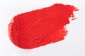 Lipstick red stroke on white Royalty Free Stock Photo