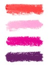 Lipstick smear, different colors vector