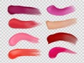 Lipstick smudge and stroke realistic set, make-up product