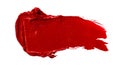 Lipstick swatch sample on white background. Close up. Royalty Free Stock Photo