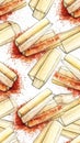 Lipstick Tubes Scattered with Cosmetic Stains Royalty Free Stock Photo