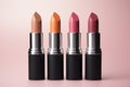 Lipstick variety Diverse matte lip colors with room for text