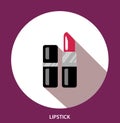 Lipstick, woman cosmetics, flat, makeup. Beauty store, shop