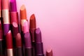 Lipsticks themed background large copy space - stock picture backdrop Royalty Free Stock Photo