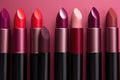 Lipsticks themed background large copy space - stock picture backdrop Royalty Free Stock Photo