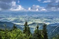 Liptov basin from Sina peak, Low Tatras, Slovakia Royalty Free Stock Photo