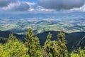 Liptov basin from Sina peak, Low Tatras, Slovakia Royalty Free Stock Photo