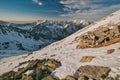 Liptovske Kopy mountains from Posrednia Turnia in Polish High Tatras during late autumn