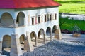 Liptovsky Jan, Slovakia - May 28. 2017: Part of the miniature of the Ancient Town Hall in Levoca in the ratio 1 : 25