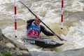 Canoe slalom - water sport Royalty Free Stock Photo