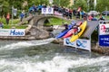 Canoe slalom - water sport Royalty Free Stock Photo