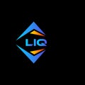 LIQ abstract technology logo design on Black background. LIQ creative initials letter logo concept Royalty Free Stock Photo