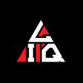 LIQ triangle letter logo design with triangle shape. LIQ triangle logo design monogram. LIQ triangle vector logo template with red Royalty Free Stock Photo