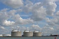 Liquefied Natural Gas LNG storage terminal in Rotterdam