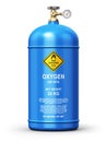 Liquefied oxygen industrial gas container