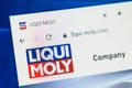 Liqui moly Web Site. Selective focus. Royalty Free Stock Photo