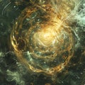 Liquid abstract background with spiraling shapes, glistening textures, and cosmic elements Royalty Free Stock Photo