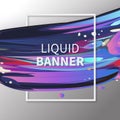 Liquid abstract banner art