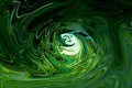 Liquid Abstract Pattern With DarkGreen, ForestGreen, And PaleGreen Graphics Color Art Form. Digital Background With
