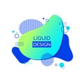 Liquid abstract shape. Vector fluid design composition. Colorful liquid dynamic shapes for banner template, logo design