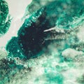 Liquid Acrylic paint, liquid artwork, abstract colorful background with colored painted cells, stains. Green retro Royalty Free Stock Photo