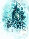 Liquid acrylic painting, babbles, wave, foam, sea, water Royalty Free Stock Photo