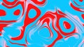 Liquid background, blue with red. 3D rendering