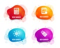Calculator, Internet report and Survey check icons. Usb flash sign. Vector