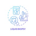 Liquid biopsy blue gradient concept icon