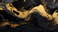 Liquid black gold marble