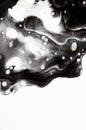 Liquid black ink in water. Marble art effect. Creative abstract artistic background.