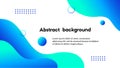 Liquid blue abstract background. Vector banner template for social media, web sites, Fluid wavy shapes