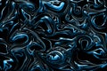Liquid blue glitter paint swirls on black background Royalty Free Stock Photo