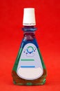 Liquid bottle of a mouthwash, mouth rinse, oral rinse, or mouth bath