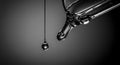 liquid cascade in monochrome - generated using ai